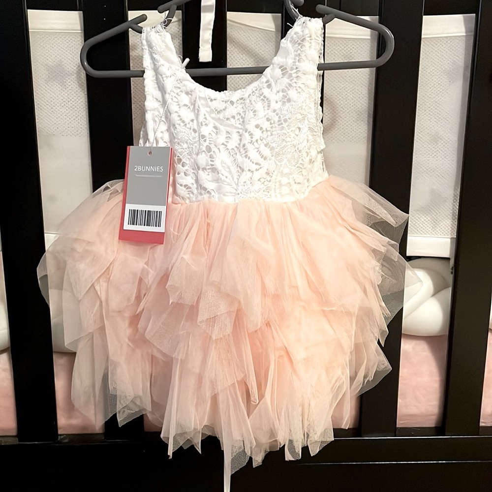 NWT 2Bunnies Lace Tulle dress. Size 12 months